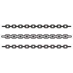 chain simple design illustration with black color compilation