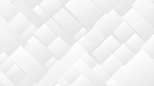 Abstract grey and white tiles geometric mosaic motion background. Seamless looping. Video animation Ultra HD 4K 3840x2160