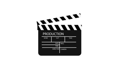  Clapperboard illustration isolated background