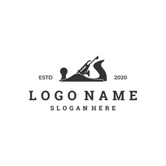 jack plane logo concept, woodworking design template.