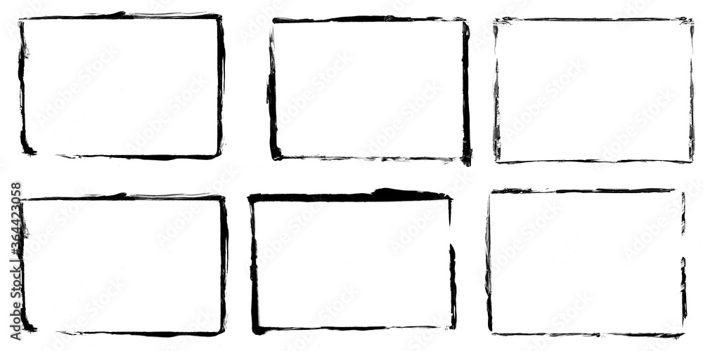 Poster set of black frames isolated on white background