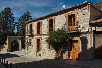 Fototapeta na wymiar Residential houses in old town of Avila,Castile and Leon,Spain,Europe 