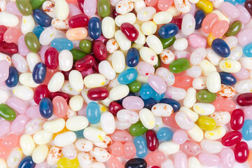 Fototapeta na wymiar Background of the varicolored jelly beans