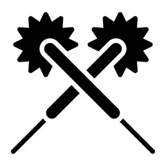 birthday or new born baby related celebration firework or firecrackers vectors in solid design,