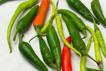 different types of hot pepper.