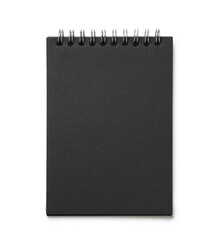 Stylish notebook on white background