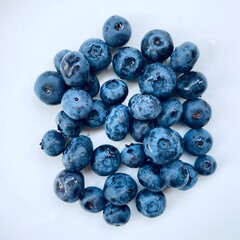 Blueberry is on the white background