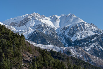 Ligurian Alps in winter, Piedmont region, northwestern Italy