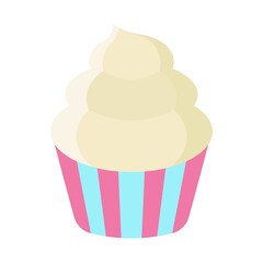 birthday or new born baby related birthday sweet and delicious cake vectors in flat style,
