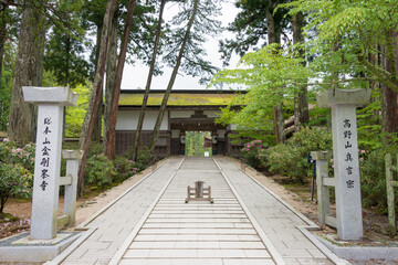 Kongobuji Temple in Koya, Wakayama, Japan. Mount Koya is UNESCO World Heritage Site- Sacred Sites and Pilgrimage Routes in the Kii Mountain Range.