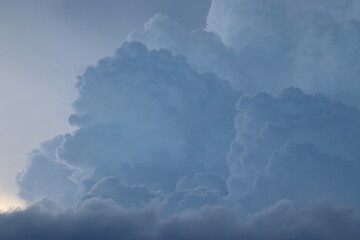 Heavy rain clouds hovering in the sky
