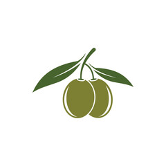 Olive logo template vector icon illustration
