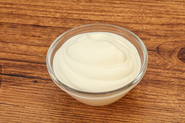 Sour cream in the bowl