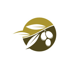 Olive logo template vector icon illustration