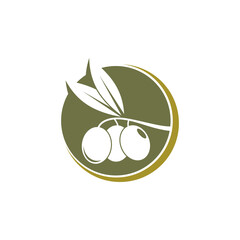 Olive logo template vector icon illustration
