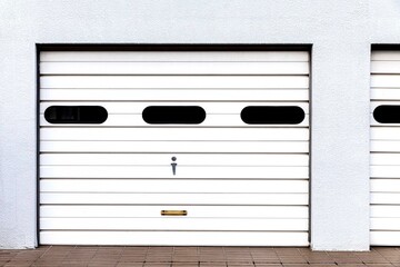 Automatic roller shutter doors on the ground floor of the house
