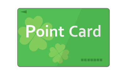 緑のポイントカードのイラスト