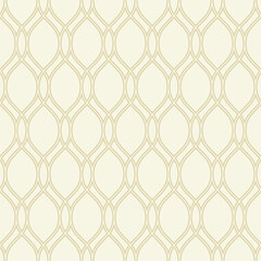 Naklejka premium Seamless vector ornament. Modern background. Geometric modern golden wavy pattern