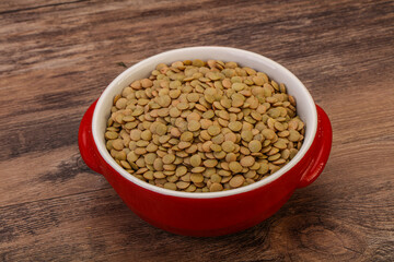 Vegan cuisine - Dry lentil heap