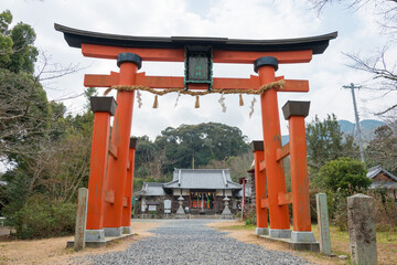 Niukanshofu Shrine in Kudoyama, Wakayama, Japan. It is part of the "Sacred Sites and Pilgrimage Routes in the Kii Mountain Range" UNESCO World Heritage Site.