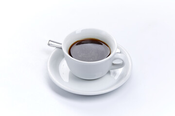 cup of coffee on the white background
