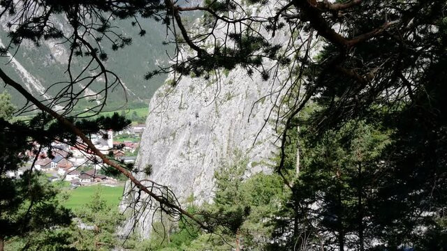 Ein Ausschnitt des Leite Klettersteiges in Nassereith Tieftal
