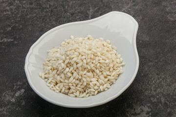 Raw arborio rice for Risotto