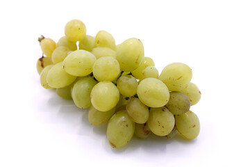 Grape berries close up isolated on white background