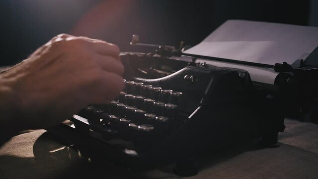 Typing to Typewriter. Keyboard, background.