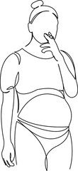 pregnant girl woman smokes