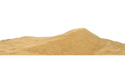 Pile sand dune isolated on white