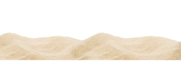 Panoramic pile sand dune isolated on white - 364436030