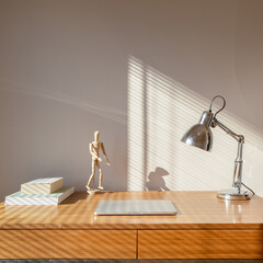 Simple wooden desk to study