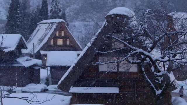 五箇山の冬景色