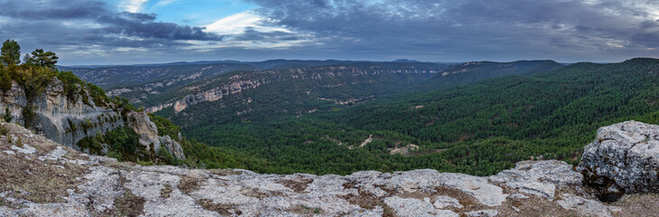 Super wide panorama of El Hosquillo park