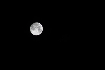 full moon and dark background 