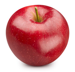 Red apple. Fresh organic apple isolated on white background. Apple macro
