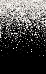 Silver Polka Abstract Black Background. Bridal 