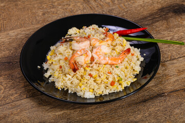 Thai style fried rice with prawn