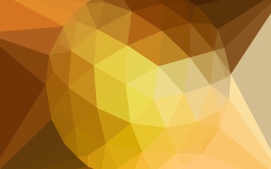 Light Orange vector triangle mosaic cover with a diamond. Abstract illustration with an elegant triangles. Polygonal design for your web site.