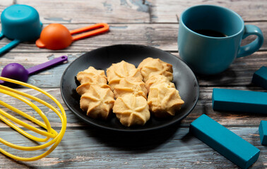 butter cookies homemade in dish