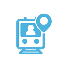 Fototapeta premium train icon flat vector logo design trendy
