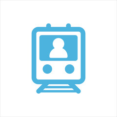 train icon flat vector logo design trendy