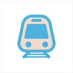 commuter train icon flat vector logo design trendy