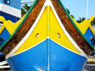 The traditional Luzzu boats at Marsaxlokk, MALTA