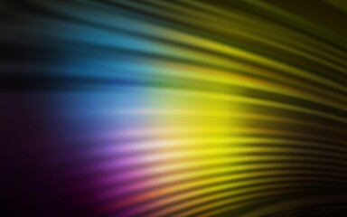 Dark Multicolor vector background with curved lines. Colorful illustration in abstract style with gradient. Elegant pattern for a brand book.