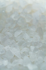 White large salt crystals close-up