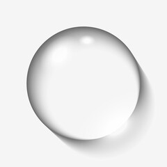 Mockup realistic Water drop isolated on transparent background. Vector illustration