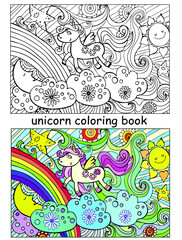 Fototapeta na wymiar unicorn coloring
