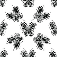 Seamless pattern of batterfiy